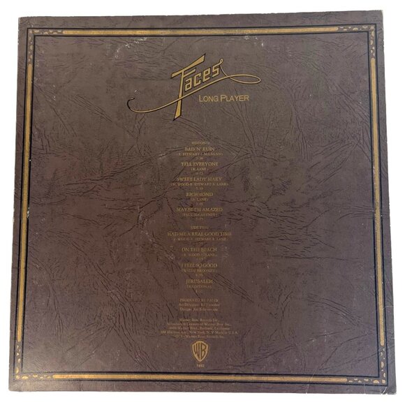 1971 Faces Long Player Vinyl LP Warner Brothers Record Album Rod Stewart WS 1892 - Picture 3 of 5